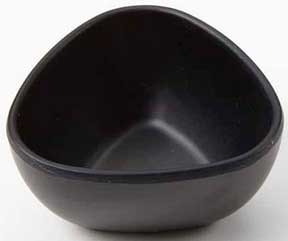 American Metalcraft Bamboo Fiber Black Triangular Sauce Cup, 2 Ounce