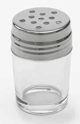 American Metalcraft Glass Contemporary Clear Shaker with Cheese Top, 2 Ounce