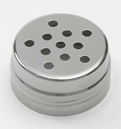 American Metalcraft 18/8 Stainless Steel Round Replacement Cheese Shaker Top Only, 2 Ounce