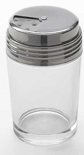 American Metalcraft Glass Clear Adjustable Dial Top Shaker, 6 Ounce
