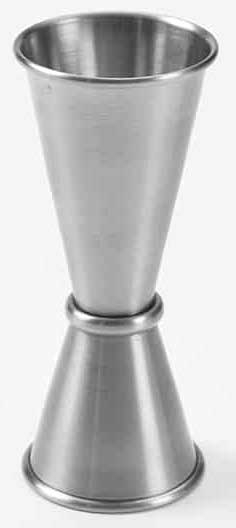 American Metalcraft Stainless Steel Satin Finish Jigger, 1 and 1 1/2 Ounce