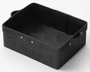 American Metalcraft Black Rectangular Poplar Wood Box, 8 1/2 x 5 3/4 x 2 3/4 inch