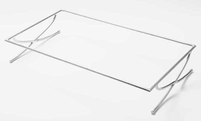 American Metalcraft Stainless Steel Small Rectangle Griddle Stand Only