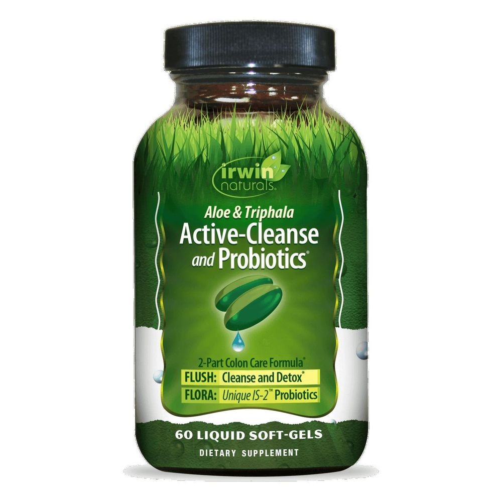 Irwin Naturals Active Cleanse and Probiotics Liquid Soft Gel, 60 count