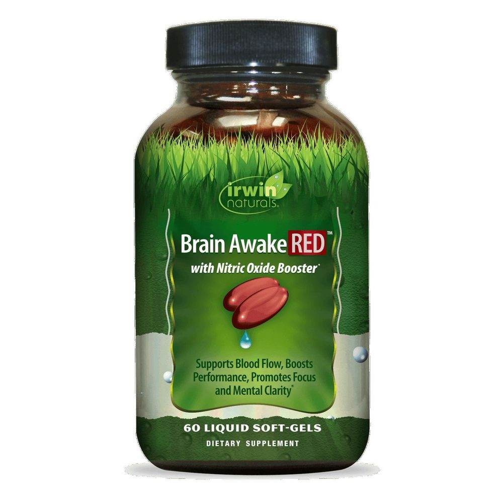 Irwin Naturals Brain Awake RED Liquid Soft Gel, 60 count