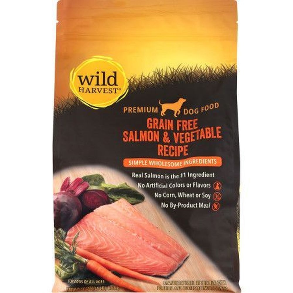 Wild Harvest Grain Free Salmon Sweet Potato and Vegetable Recipe Dog Food, 3.5 Pound -- 4 per case