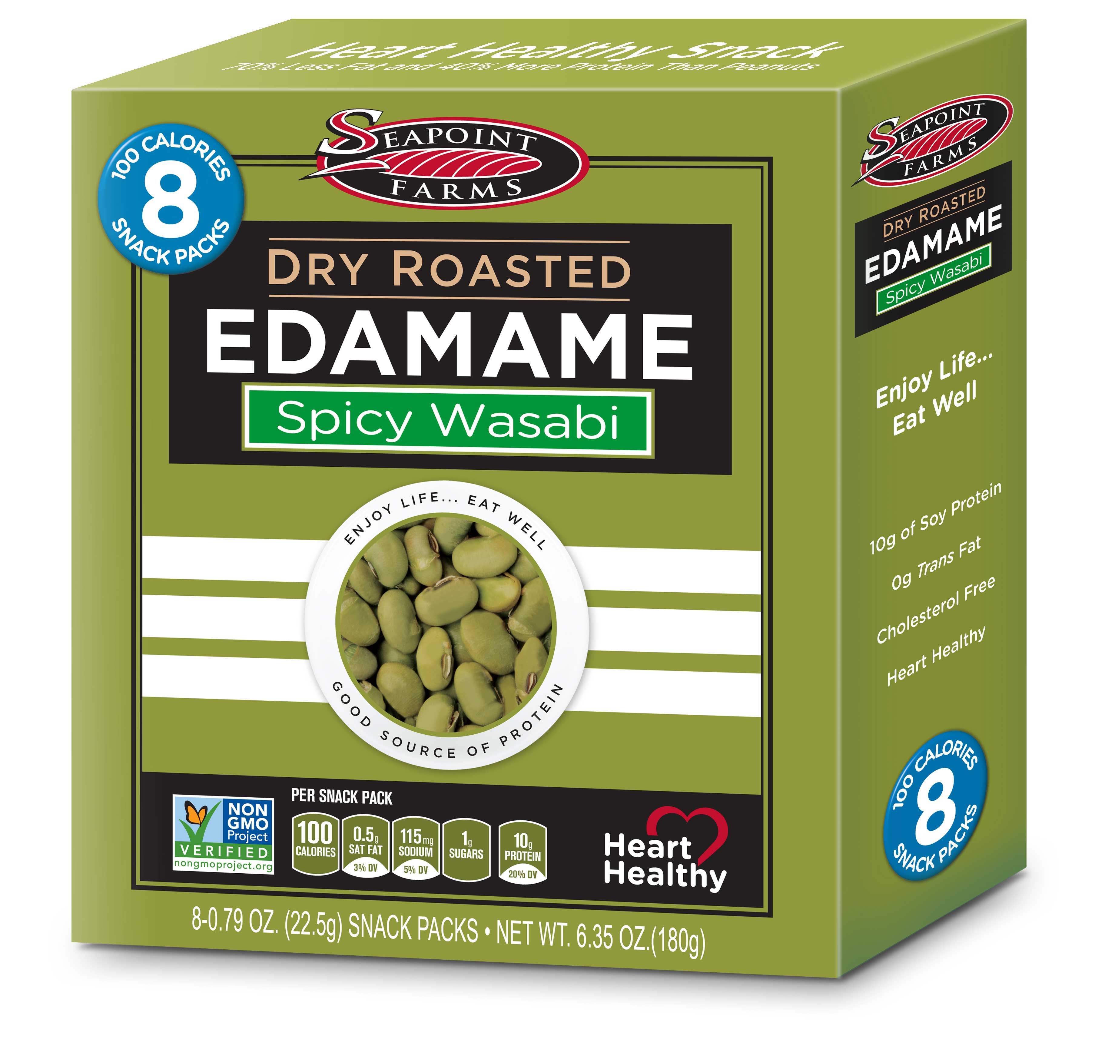 Seapoint Farms Spicy Wasabi Dry Roasted Edamame, 6.35 Ounce -- 12 per case