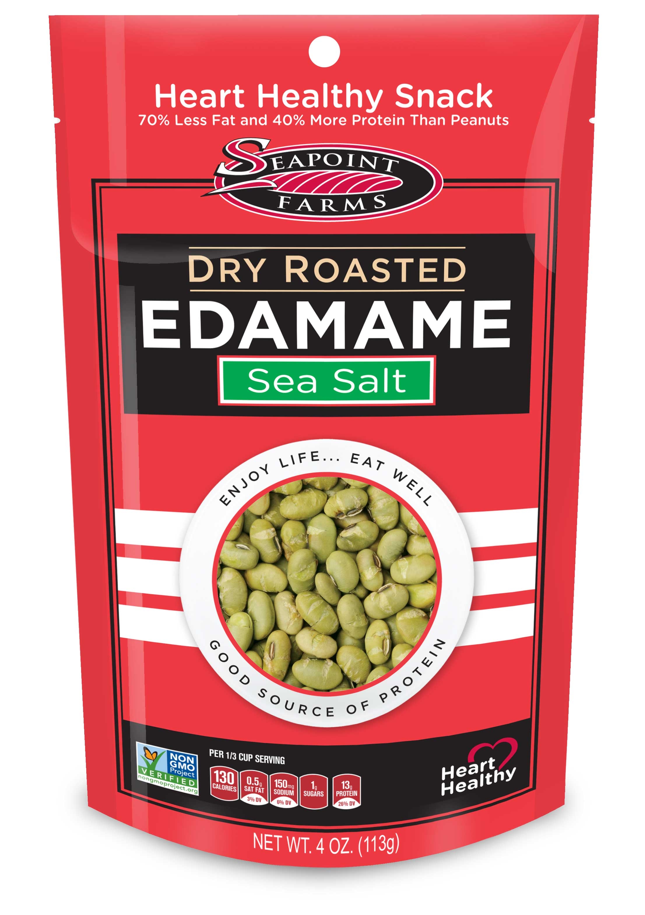 Seapoint Farms Lightly Salted Dry Roasted Edamame, 4 Ounce -- 108 per case