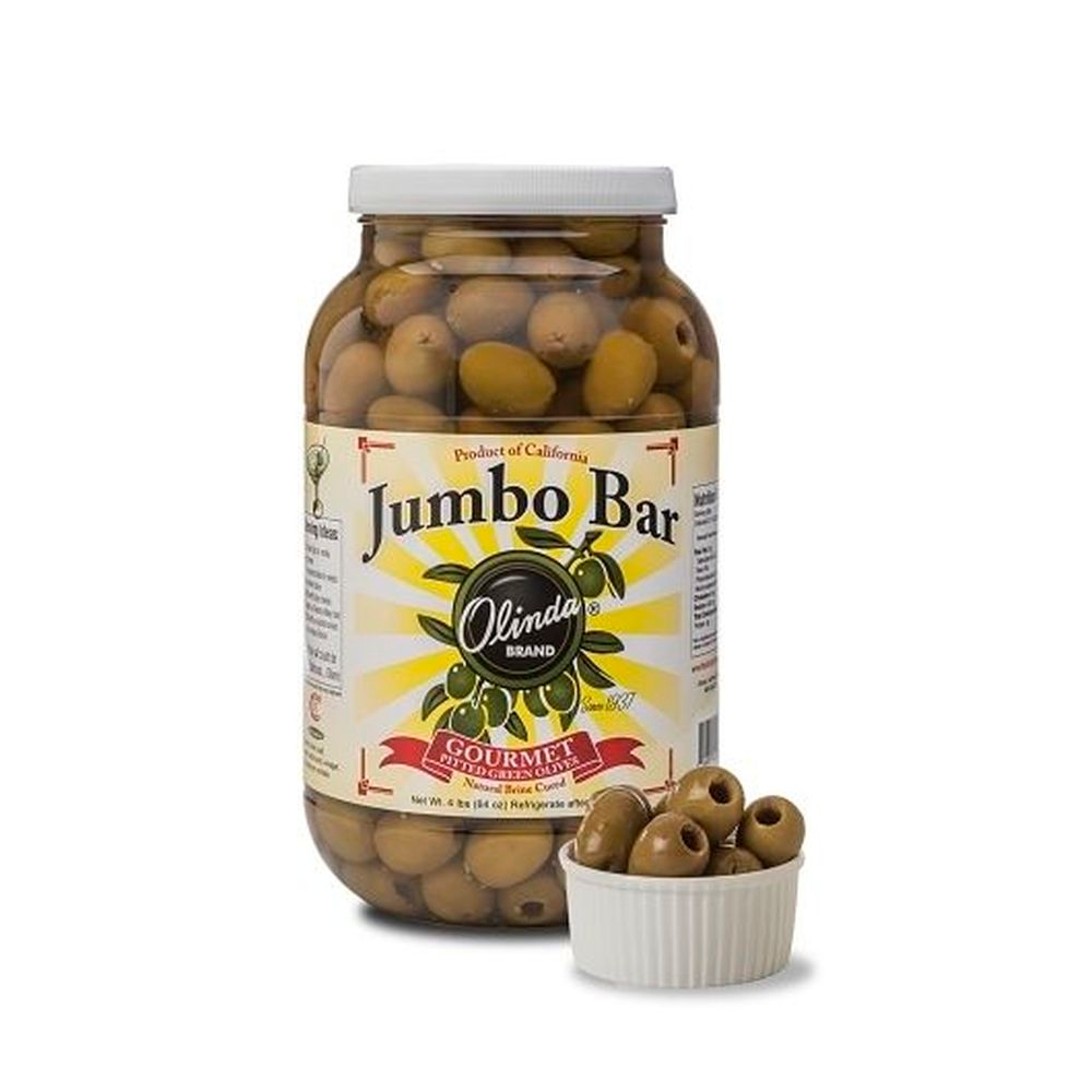 Copia Jumbo California Green Pitted Queen Olives, 1 Gallon -- 4 per case.
