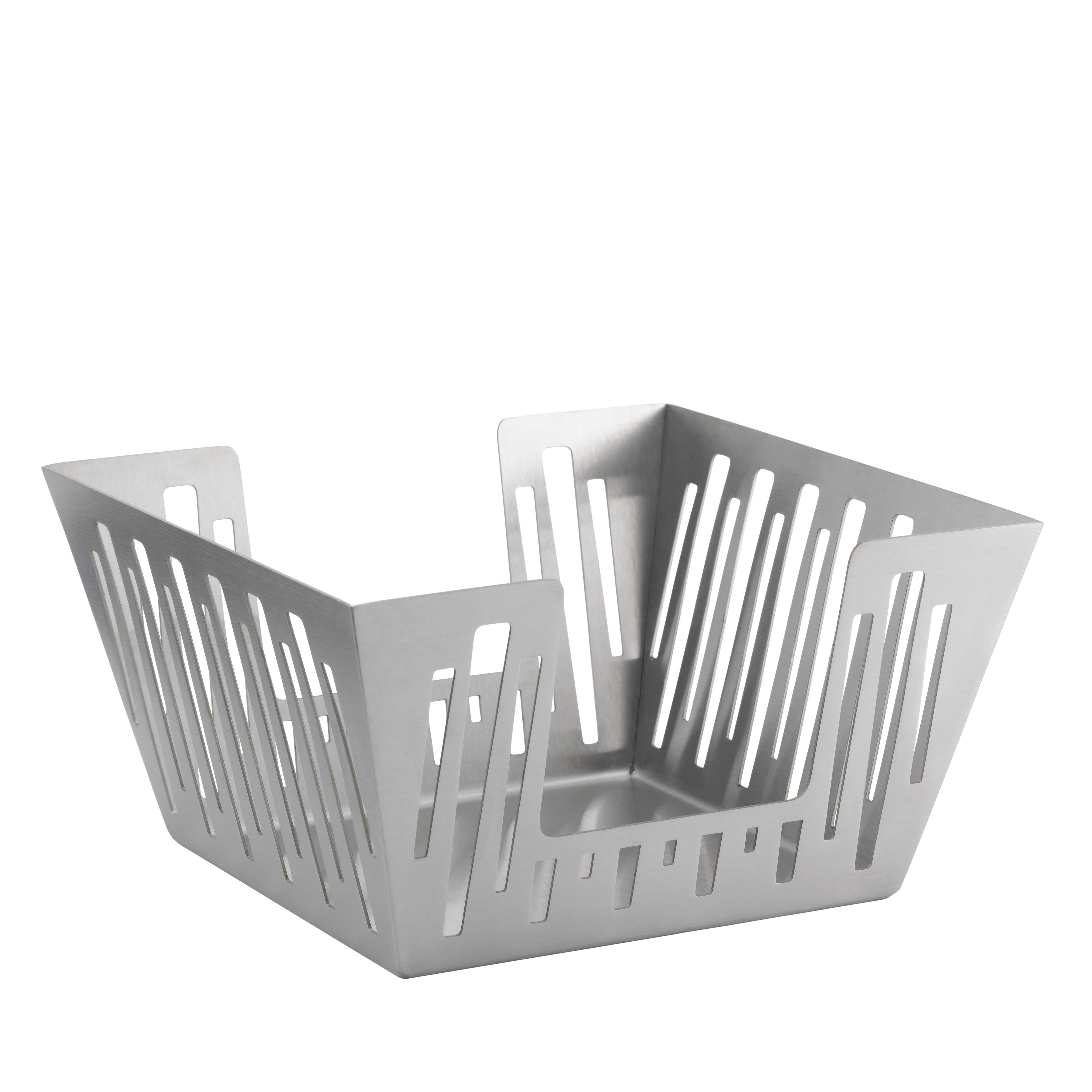 Service Ideas Mod18 Deco Brushed Stainless Napkin Holder, 6.5 inch Width x 4.5 inch Height