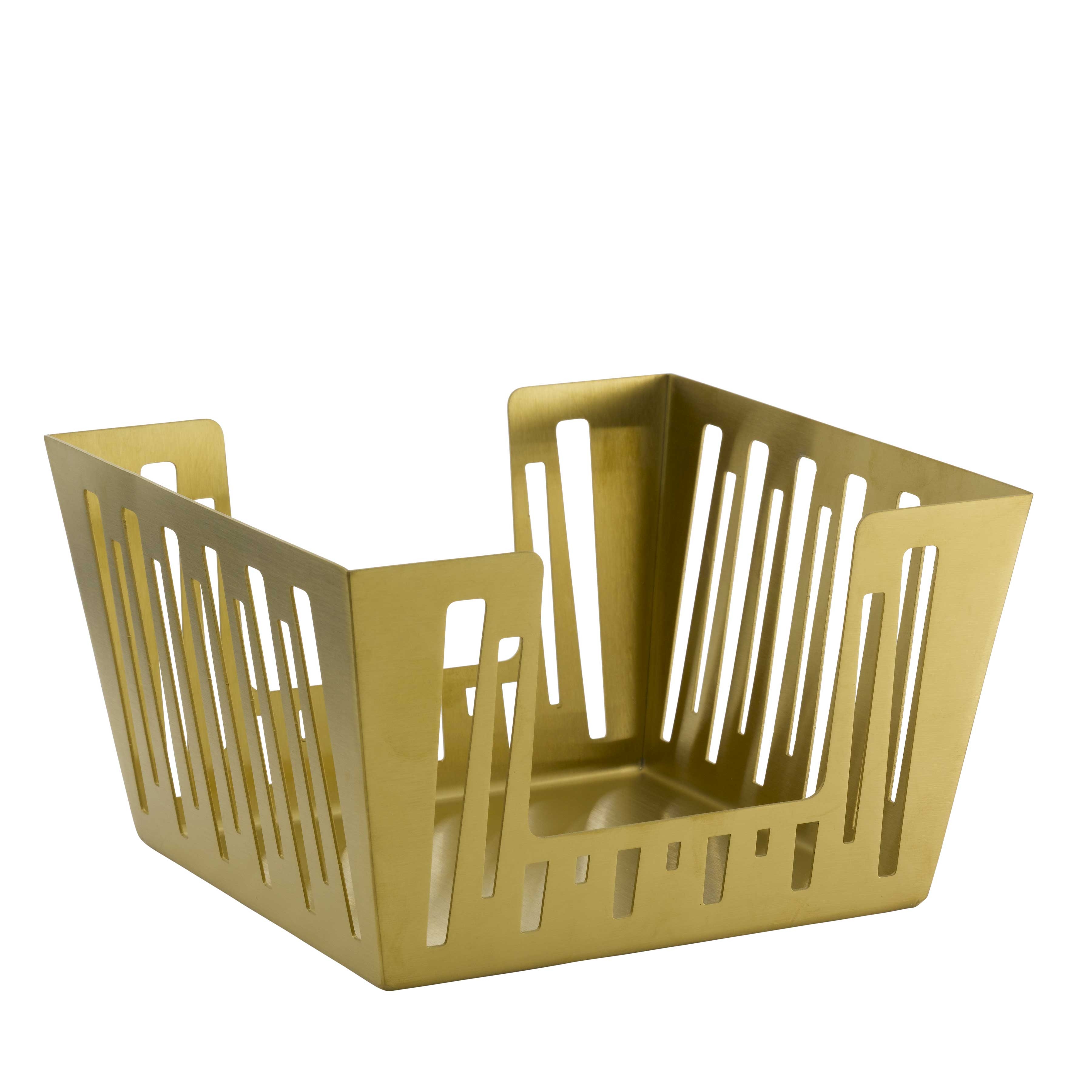 Service Ideas Mod18 Deco Vintage Gold Napkin Holder, 6.5 inch Width x 4.5 inch Height