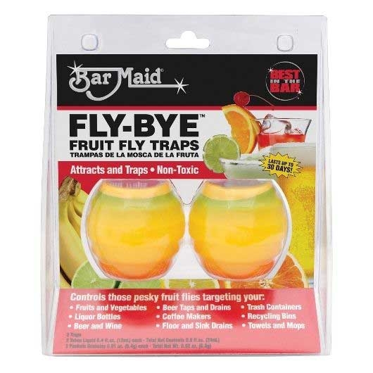 Bar Maid Fly Bye Fruit Fly Trap - 2 count per pack -- 6 packs per case