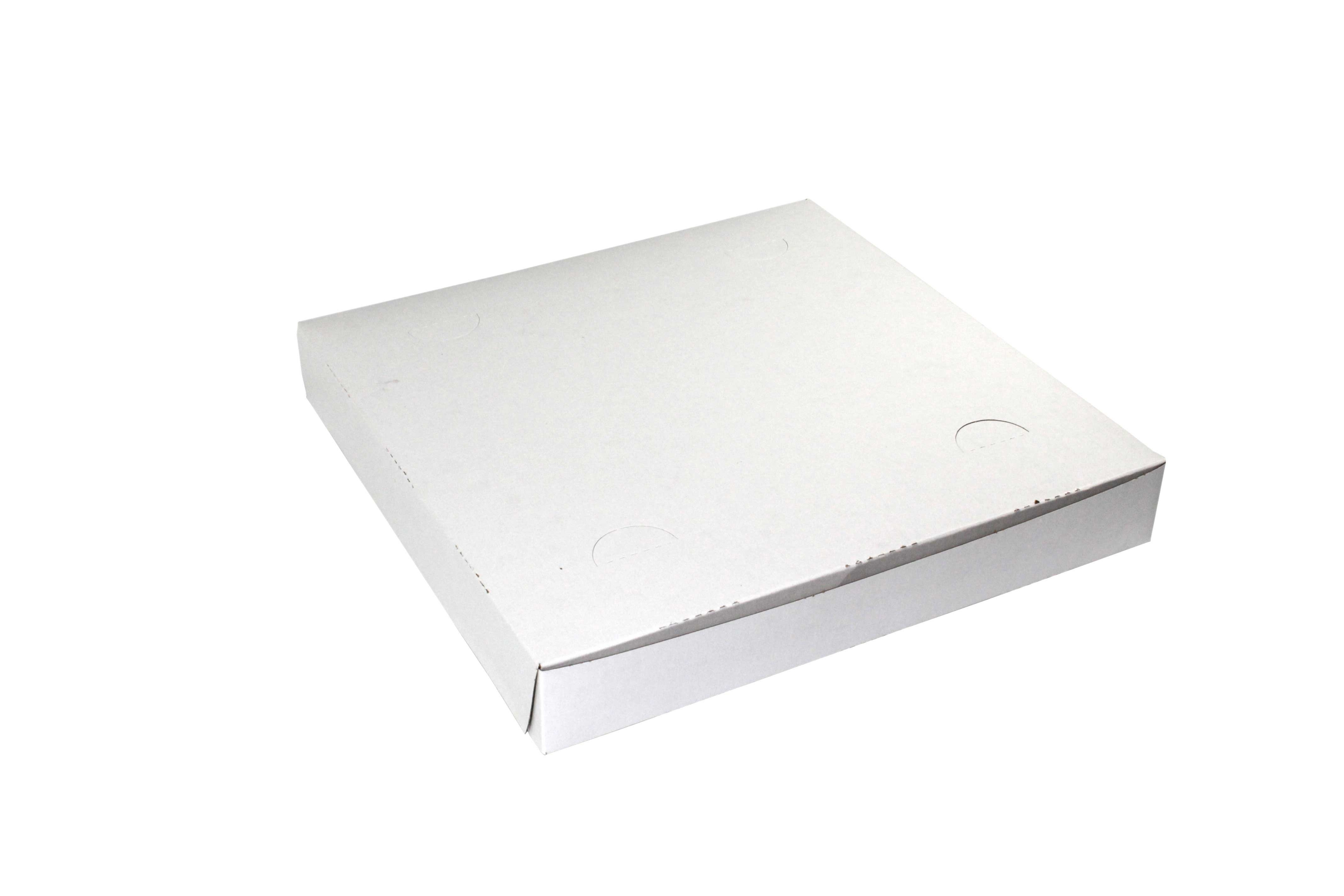 Boxit Lock Corner One Piece White Pizza Box, 14 X 14 X 2 Inch -- 100 Per Case
