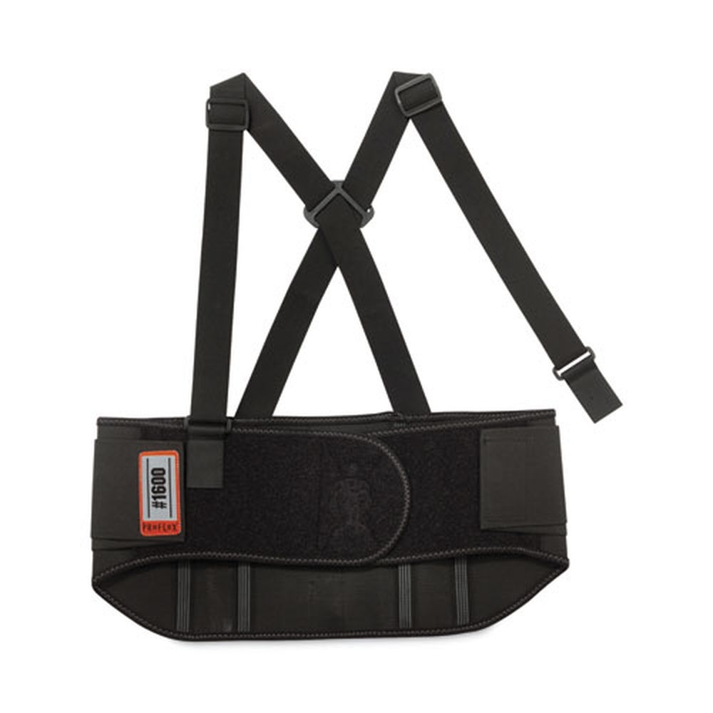 ergodyne ProFlex 1600 Black X Small Standard Elastic Back Support Brace, 20 to 25 inch Waist