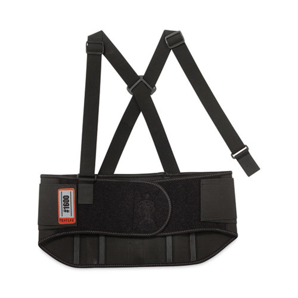 ergodyne ProFlex 1600 Black Medium Standard Elastic Back Support Brace, 30 to 34 inch Waist