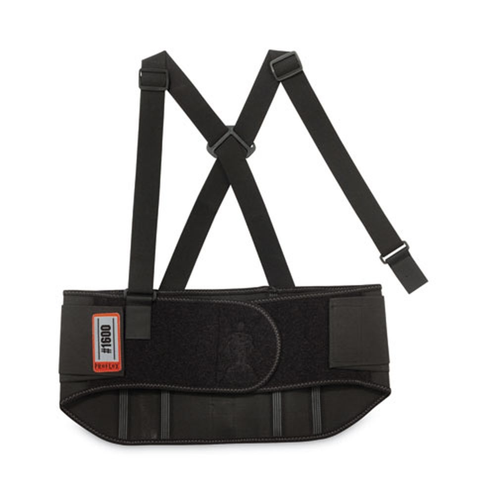 ergodyne ProFlex 1600 Black Large Standard Elastic Back Support Brace, 34 to 38 inch Waist