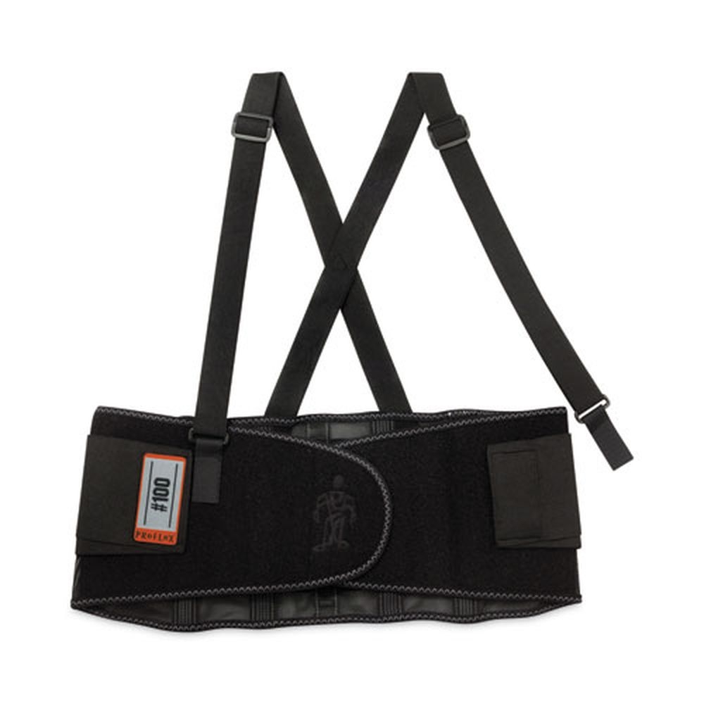 ergodyne ProFlex 100 Black X Small Economy Spandex Back Support Brace, 20 to 25 inch Waist