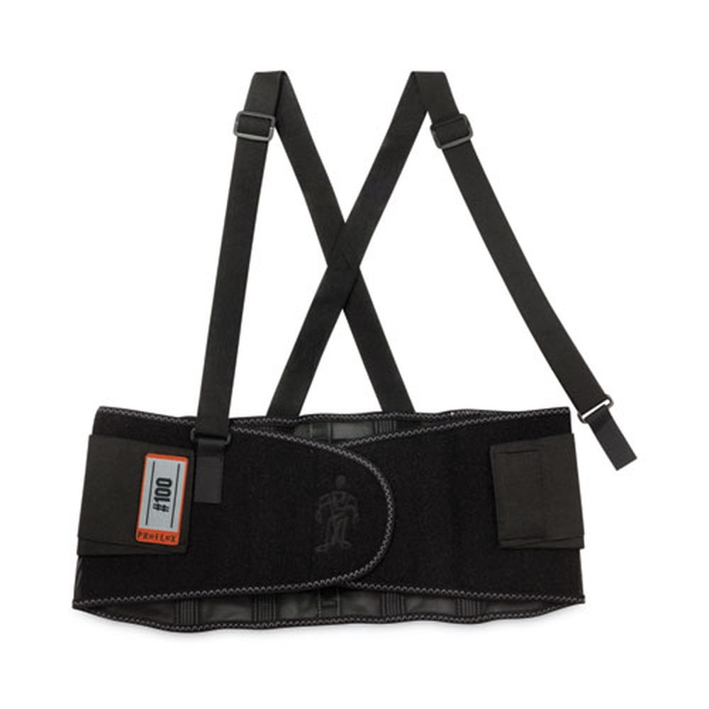 ergodyne ProFlex 100 Black Large Economy Spandex Back Support Brace, 34 to 38 inch Waist