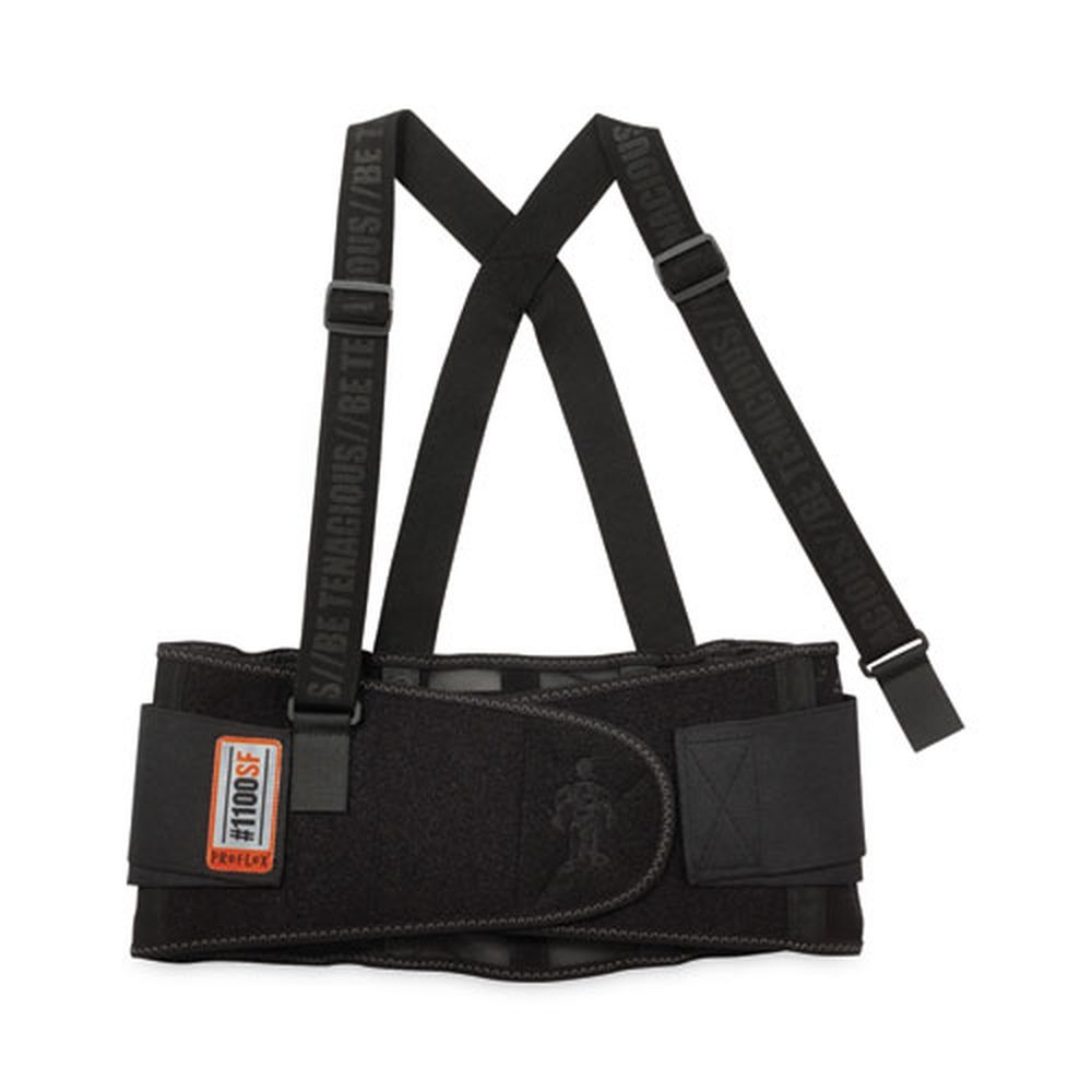 ergodyne ProFlex 1100SF Black X Small Standard Spandex Back Support Brace, 20 to 25 inch Waist