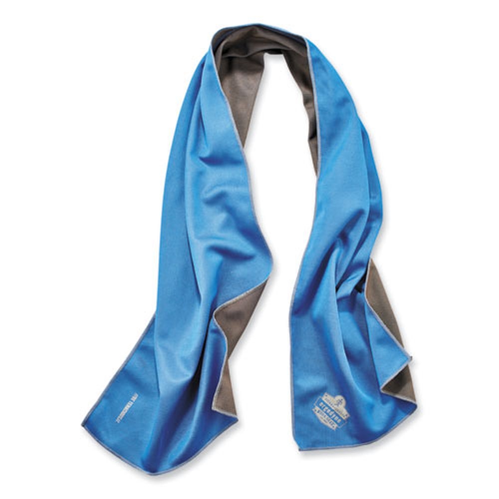 ergodyne Chill Its 6602MF Blue One Size Evaporative Microfiber Cooling Towel, 40.9 x 9.8 inch