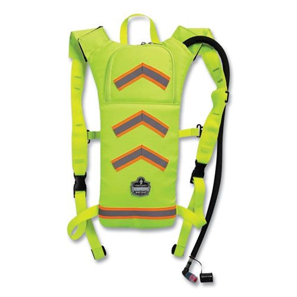 ergodyne Chill Its 5155 Hi-Vis Lime Low Profile Hydration Pack, 2 Liter Capacity