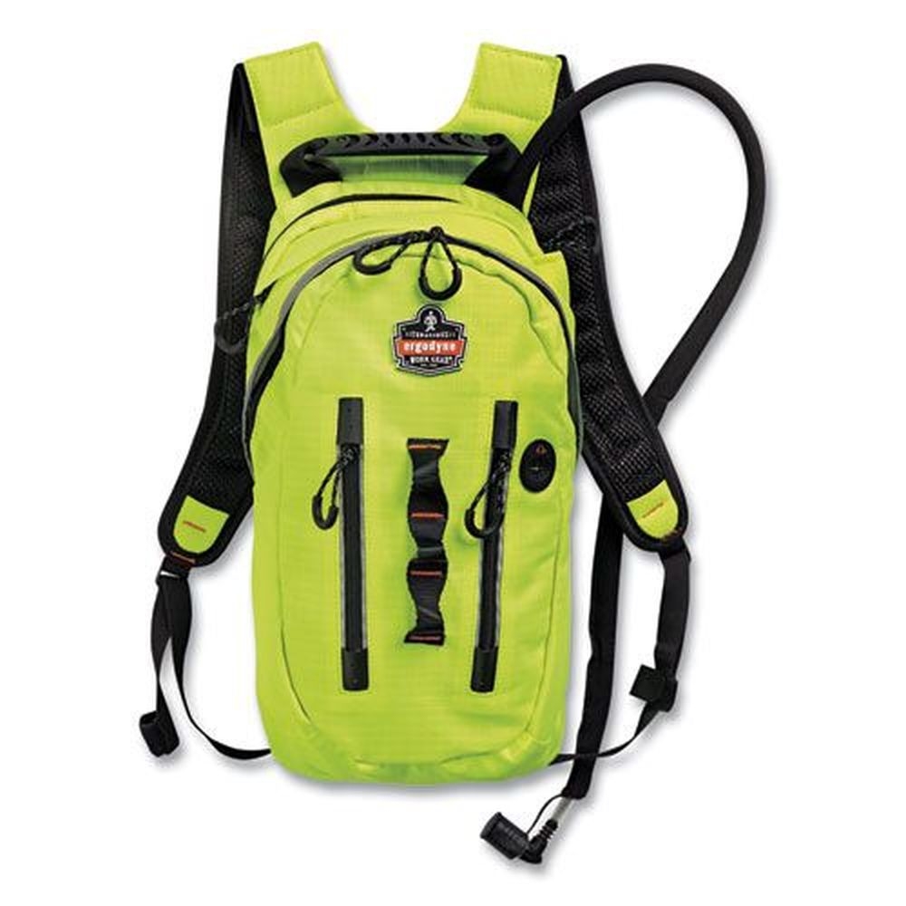 ergodyne Chill Its 5157 Hi-Vis Lime Cargo Hydration Pack with Storage, 3 Liter Capacity