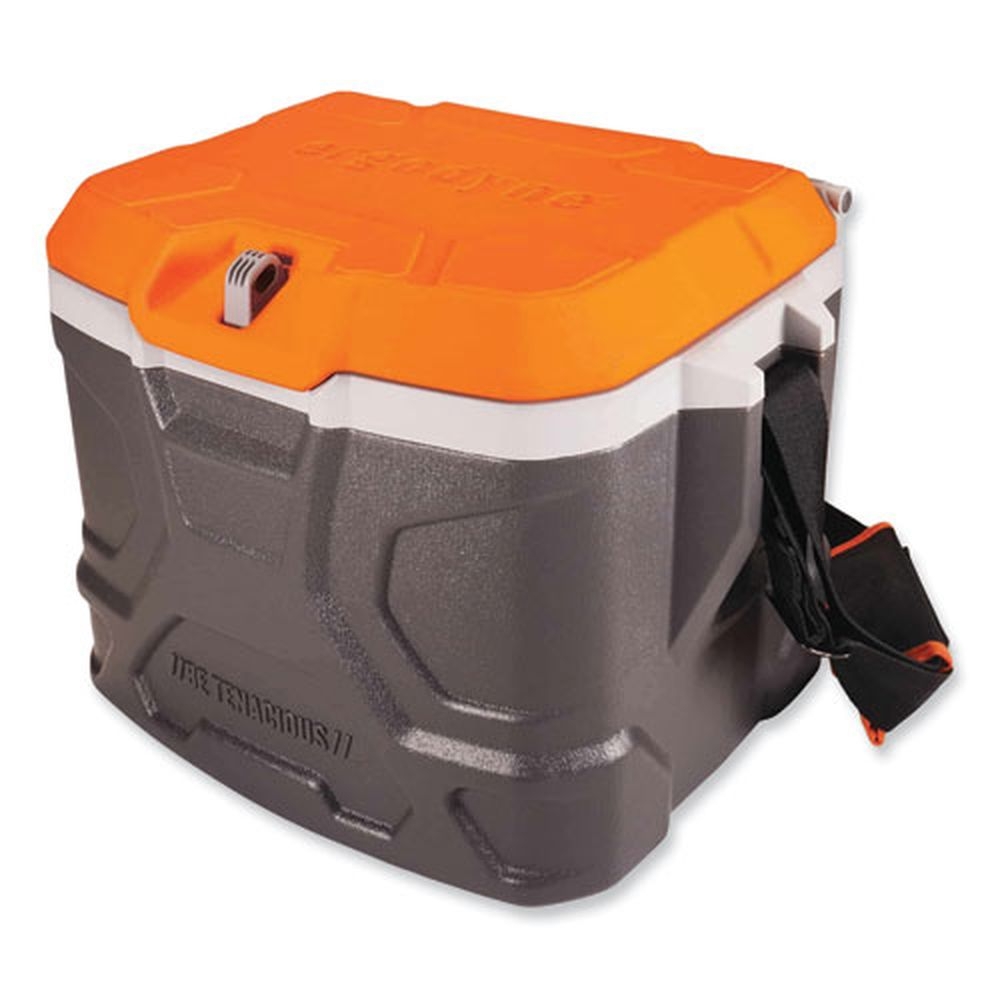 ergodyne Chill Its 5170 Orange and Gray Industrial Hard Sided Cooler, 17 Quart -- 30 per case