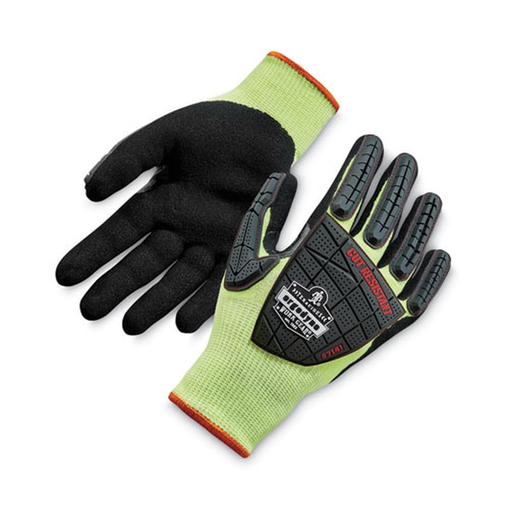 ergodyne ProFlex 7141 ANSI A4 DIR Lime X Large Nitrile Coated Cut Resistant Gloves -- 72 pairs per case