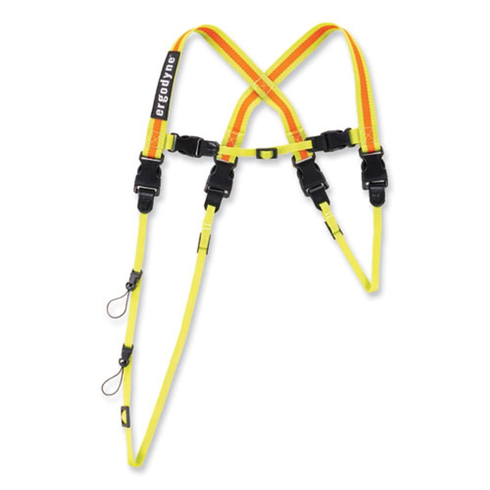 ergodyne Squids 3132 Hi-Vis Lime Small 32 Lanyard Strap Barcode Scanner Lanyard Harness, 13 inch Arm Strap