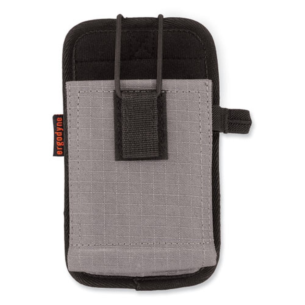 ergodyne Squids 5542 Polyester Gray Large 1 Compartment Phone Style Scanner Holster with Belt Loop, 3.75 x 1.25 x 6.5 inch