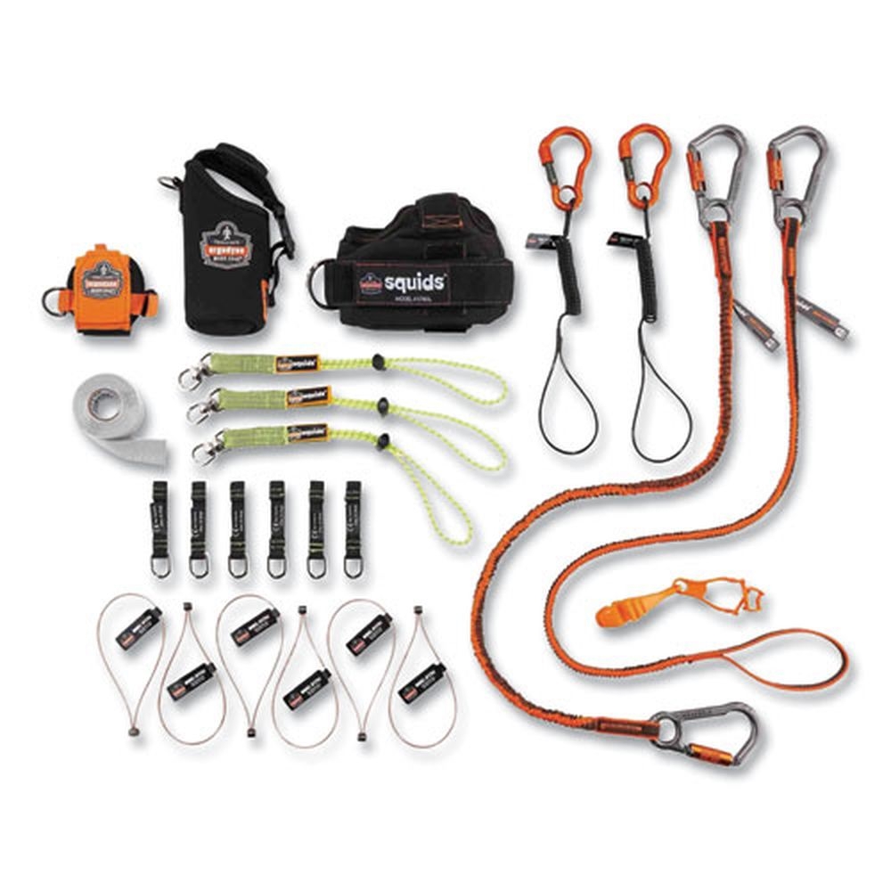 ergodyne Squids 3185 Lengths and Colors Assorted Max Working Capacities Glazier Tool Tethering Kit