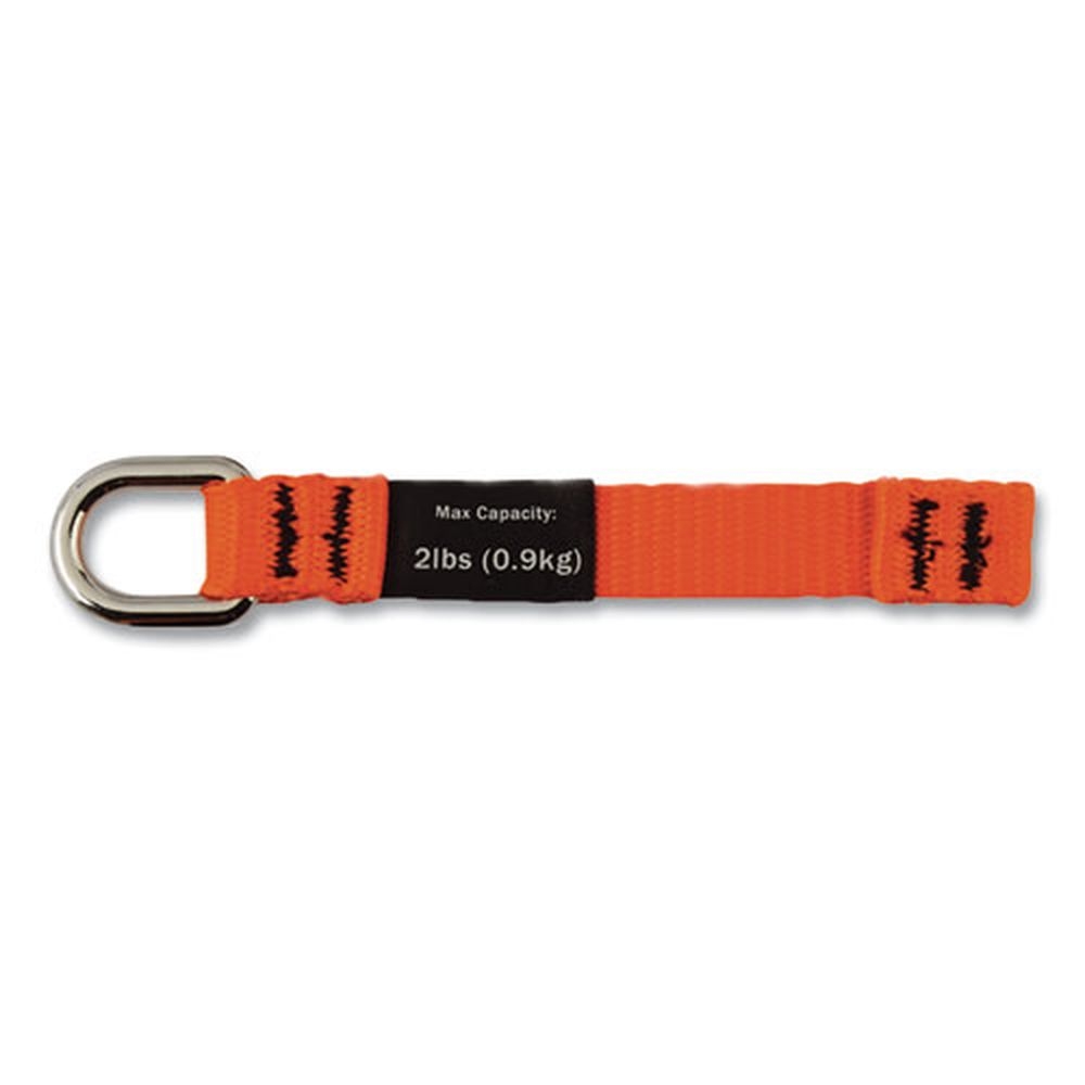 ergodyne Squids 3700 Nylon Orange and Black 4.5 inch Webbing Tool Tails with D Rings, 2 Pound Max Work Capacity -- 60 per case