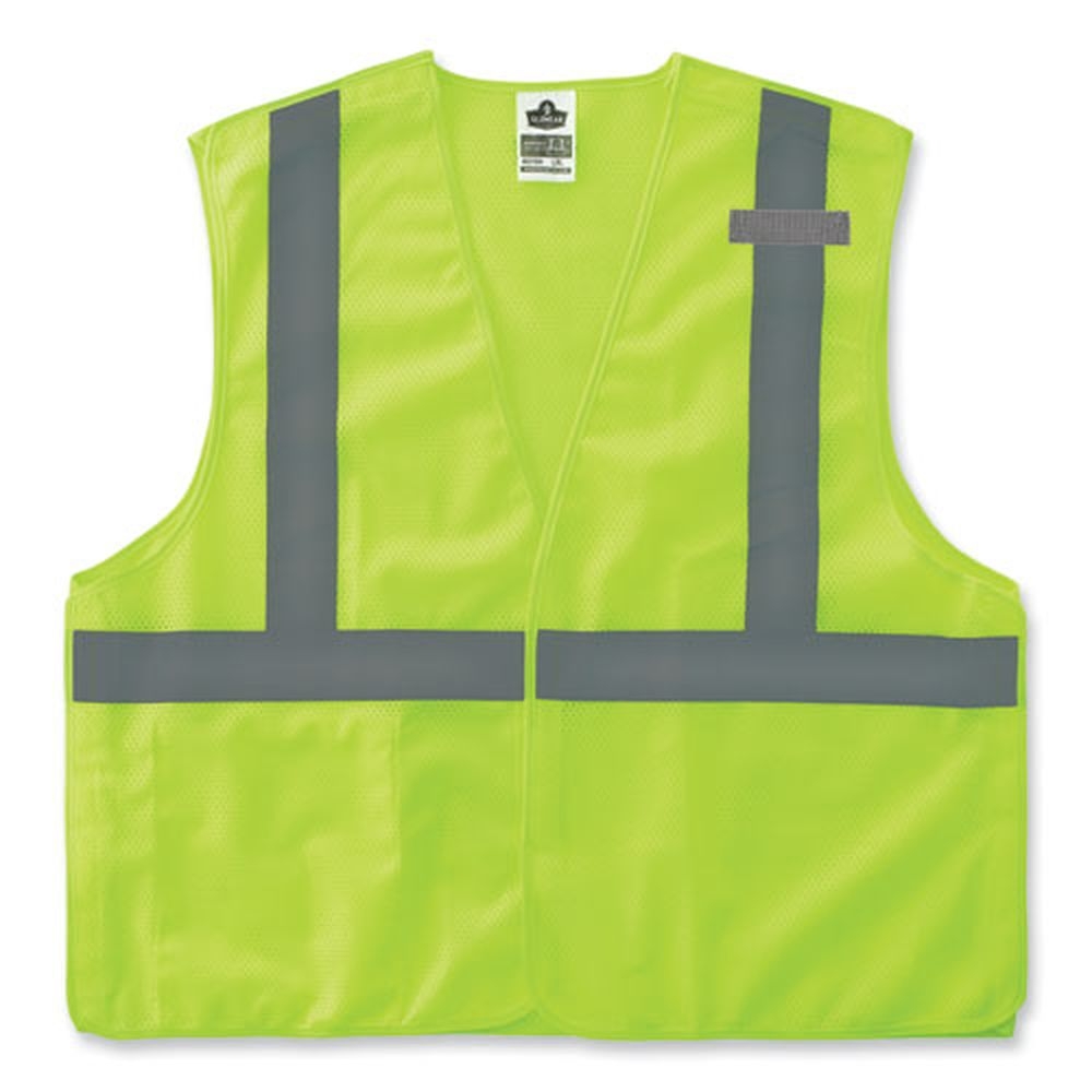 ergodyne GloWear 8215BA-S Polyester Medium Lime Single Size Class 2 Economy Breakaway Mesh Vest