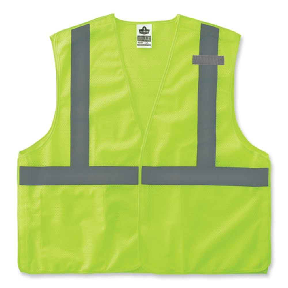 ergodyne GloWear 8215BA-S Polyester 5X Large Lime Single Size Class 2 Economy Breakaway Mesh Vest
