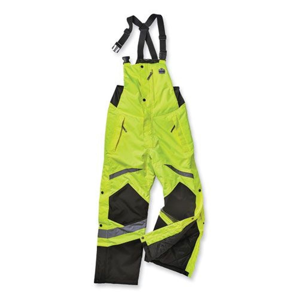 ergodyne GloWear 8928 Lime Medium Class E Hi-Vis Insulated Bibs