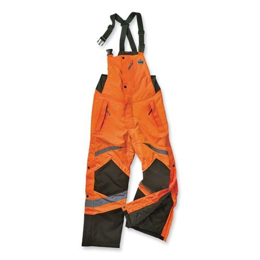 ergodyne GloWear 8928 Orange Large Class E Hi-Vis Insulated Bibs