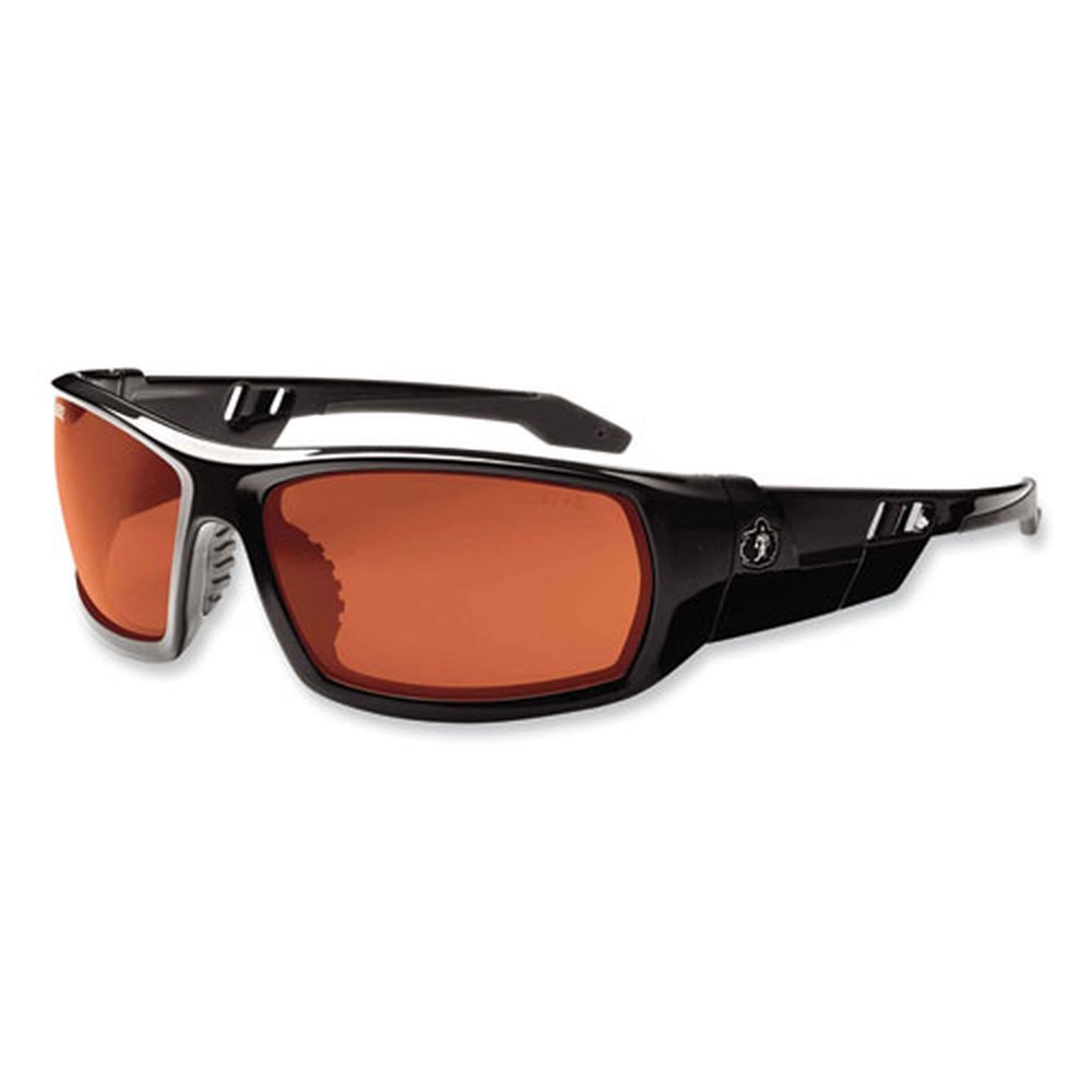 ergodyne Skullerz Odin Safety Glasses with Black Nylon Impact Frame and Polarized Copper Polycarbonate Lens