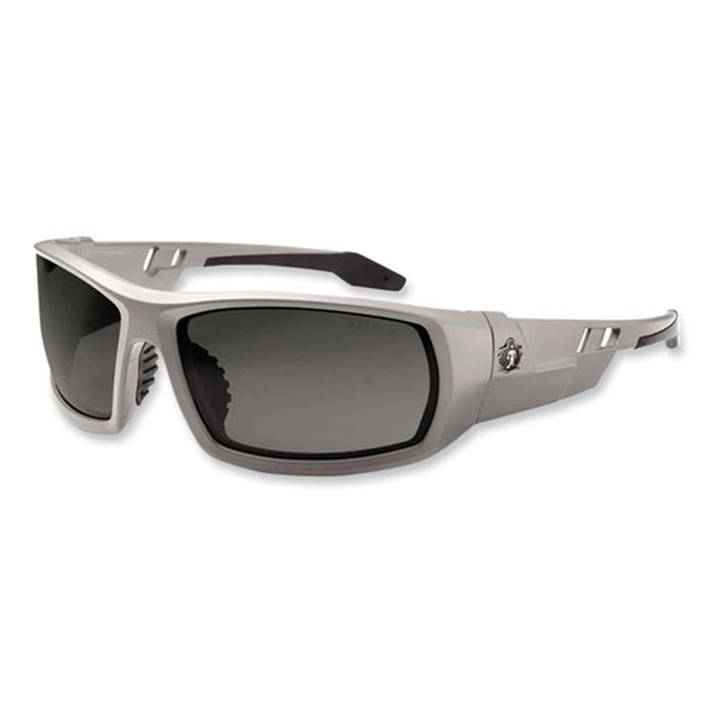 ergodyne Skullerz Odin Safety Glasses with Matte Gray Nylon Impact Frame and Polarized Smoke Polycarbonate Lens