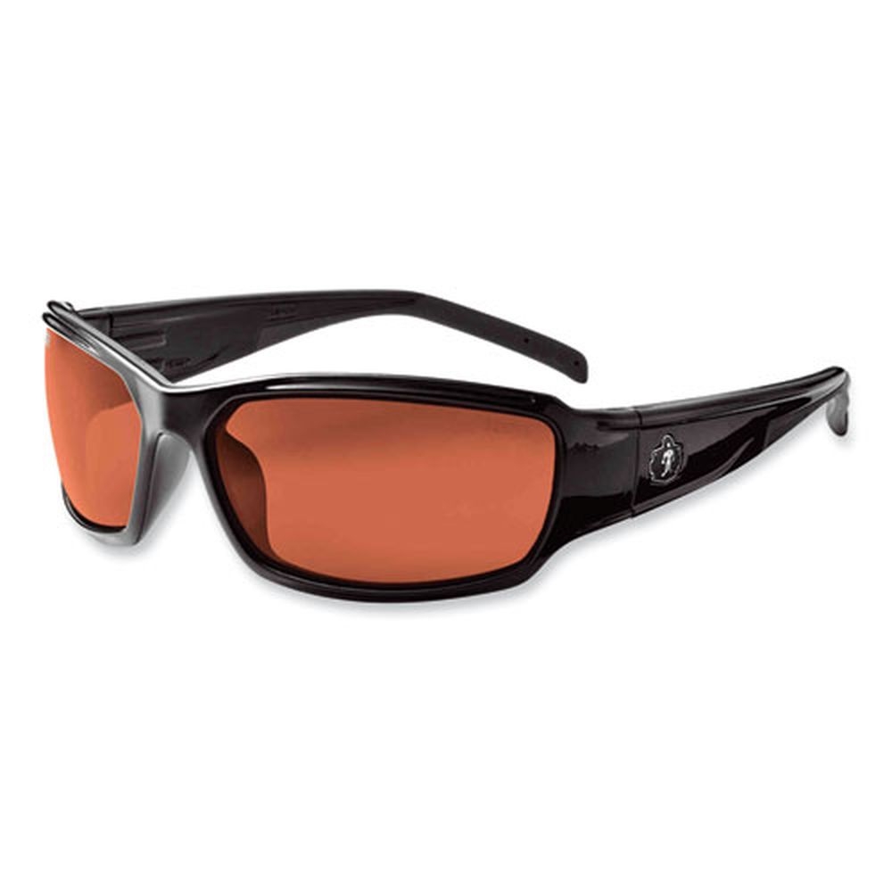 ergodyne Skullerz Thor Safety Glasses with Black Nylon Impact Frame and Polarized Copper Polycarbonate Lens