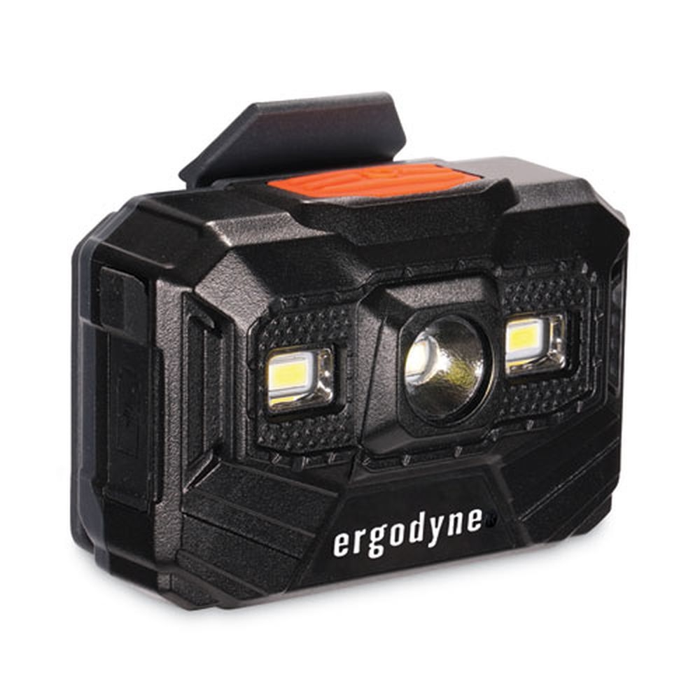 ergodyne Skullerz 8987 Black Rechargeable Hard Hat LED Light, 2.5 x 3 x 2 inch