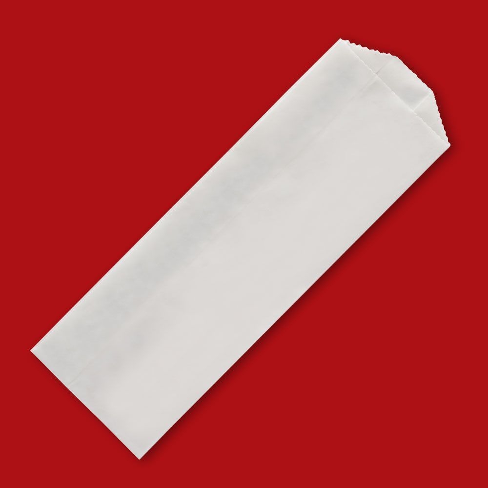 Fischer Plain Conventional Hot Dog Bag, 3 x 2 x 8 3/4 inch -- 5000 per case.