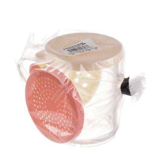 Tablecraft Dredge Shaker Set with Beige Rose Yellow Lid
