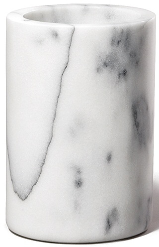 Tablecraft White Marble Wine Cooler, 5 x 5 x 7 inch