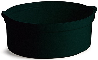 Tablecraft Black with Green Speckle Oval Shell Handle Server, 13 x 9 x 5 inch