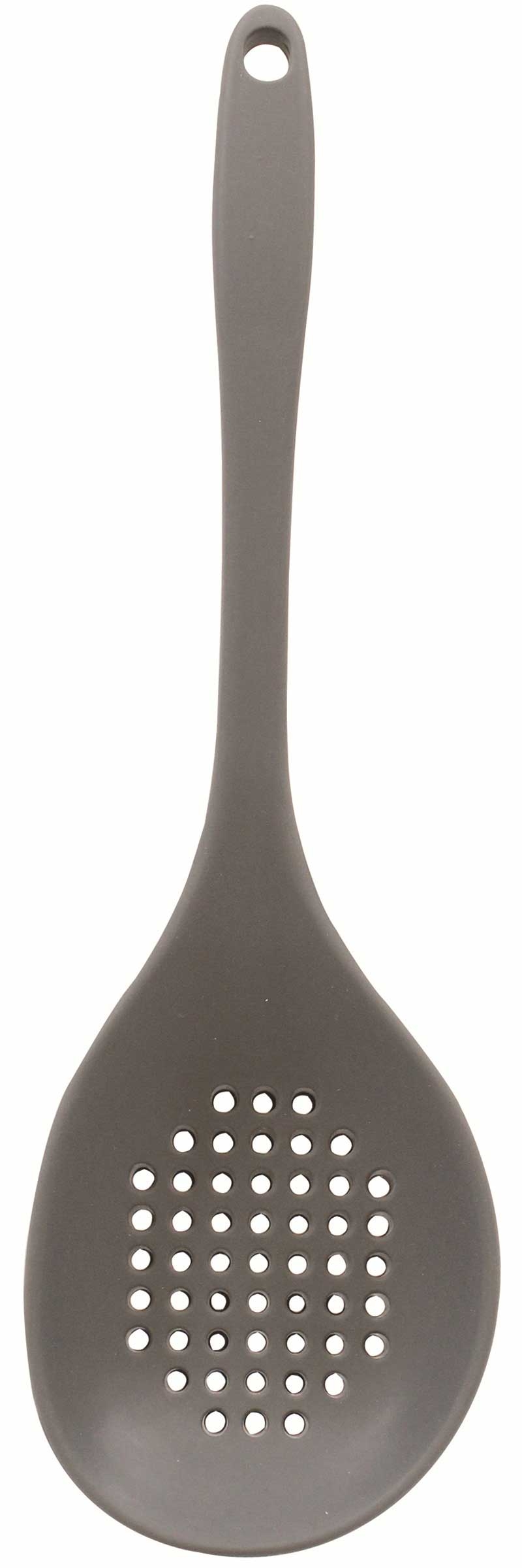 Tablecraft Gray Silicone Perforated Spoon, 13.5 inch