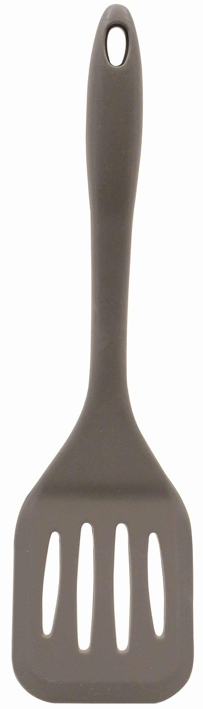 Tablecraft Gray Silicone Slotted Turner, 12 inch