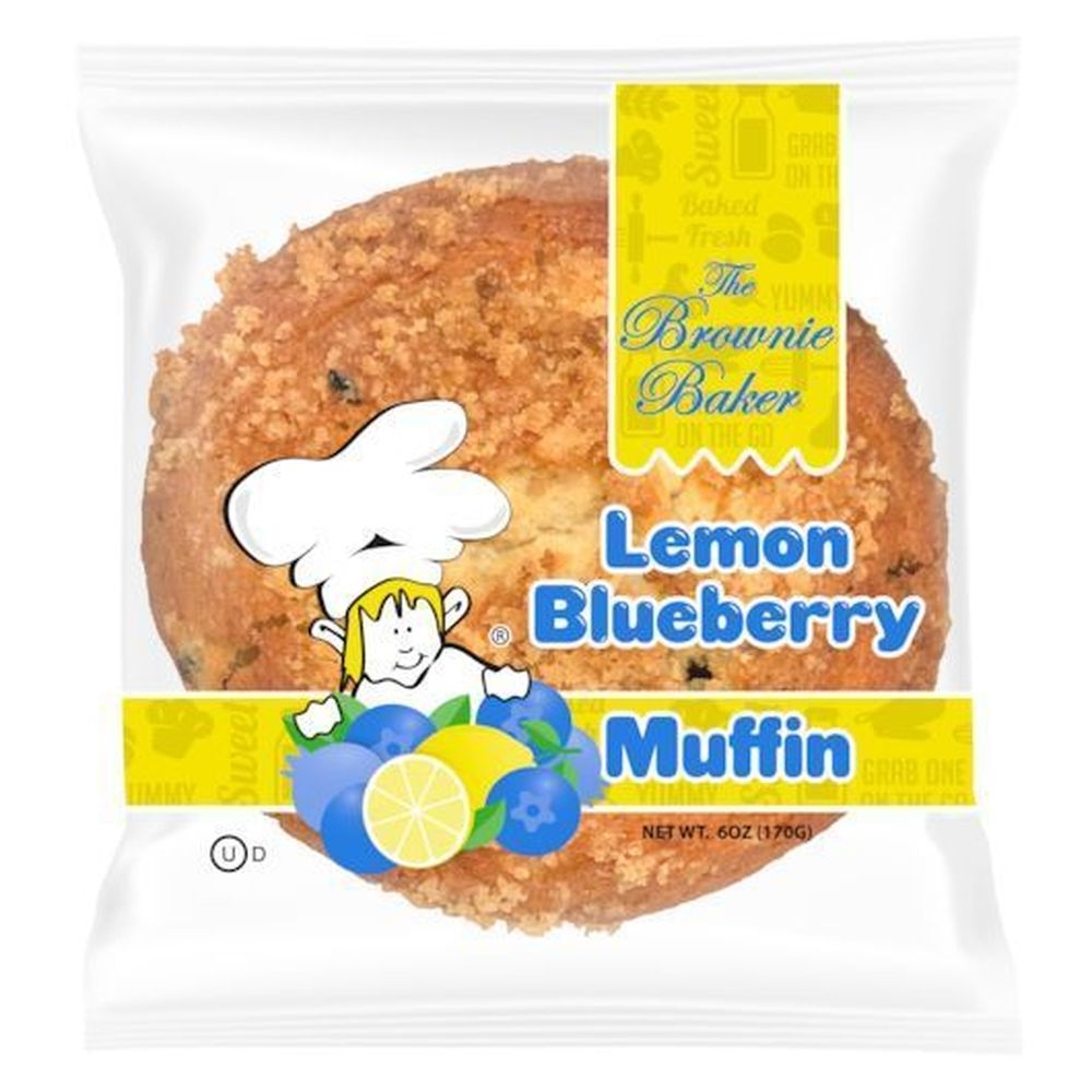 The Brownie Baker Lemon Blueberry Muffin, 6 Ounce -- 6 per case
