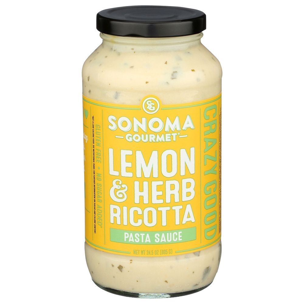 Sonoma Gourmet Lemon and Herb Ricotta Pasta Sauce, 24.5 Ounce -- 6 per case