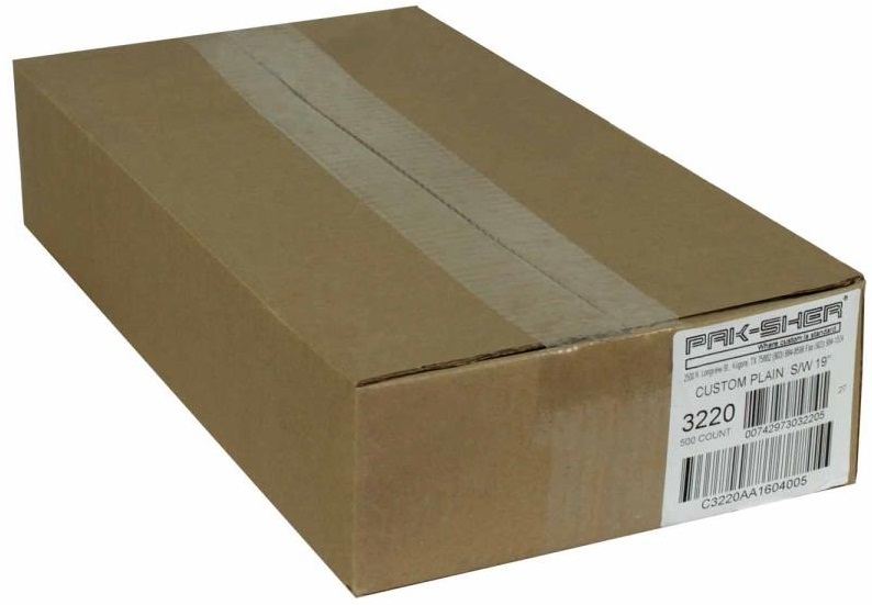 Pak Sher Plastic White Cut Out Bag, 19 x 19 x 9.5 inch -- 500 per case.