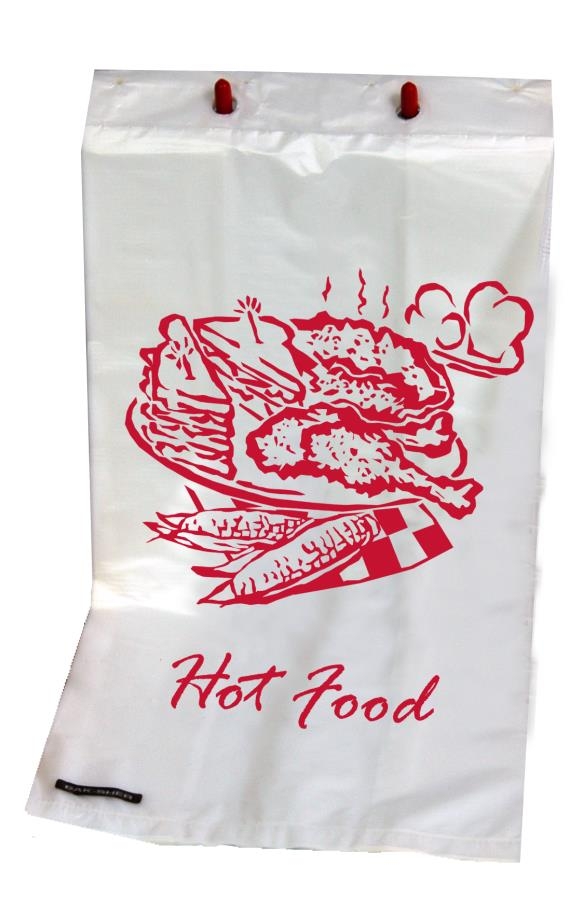 Pak Sher White Colored Tab Hot Food Bag -- 1000 per case.